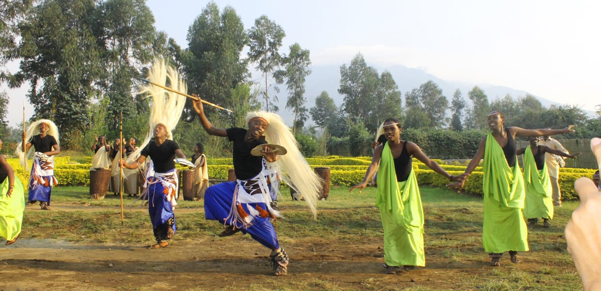 Rwanda's traditional and cultural dance being performed