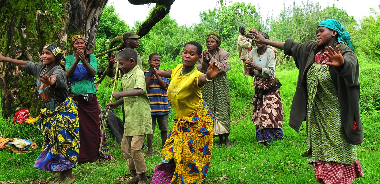 Batwa Cultural group performing their traditional dance. Credit: Uganda Wildlife Authority